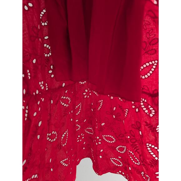 Liu Jo Milano Red Maxi Dress IT 38 US 2 Cotton Sleeveless Elegant Italian Long - Picture 7 of 10